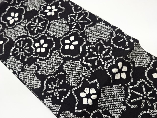 絞り梅に紅葉模様名古屋帯